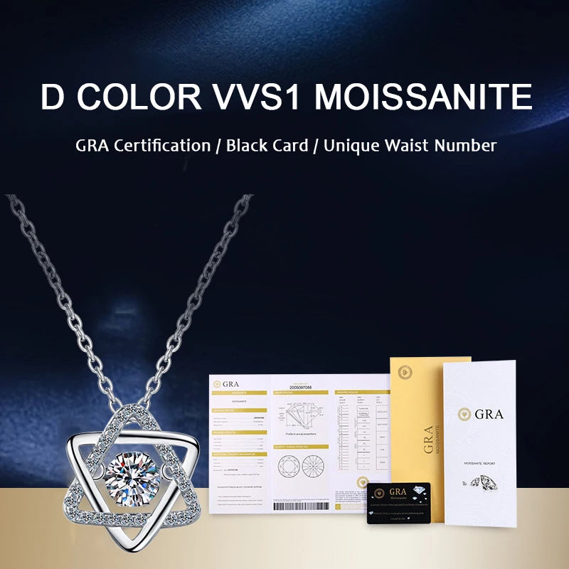 0.5ct 14K White Gold Moissanite Diamond Necklace