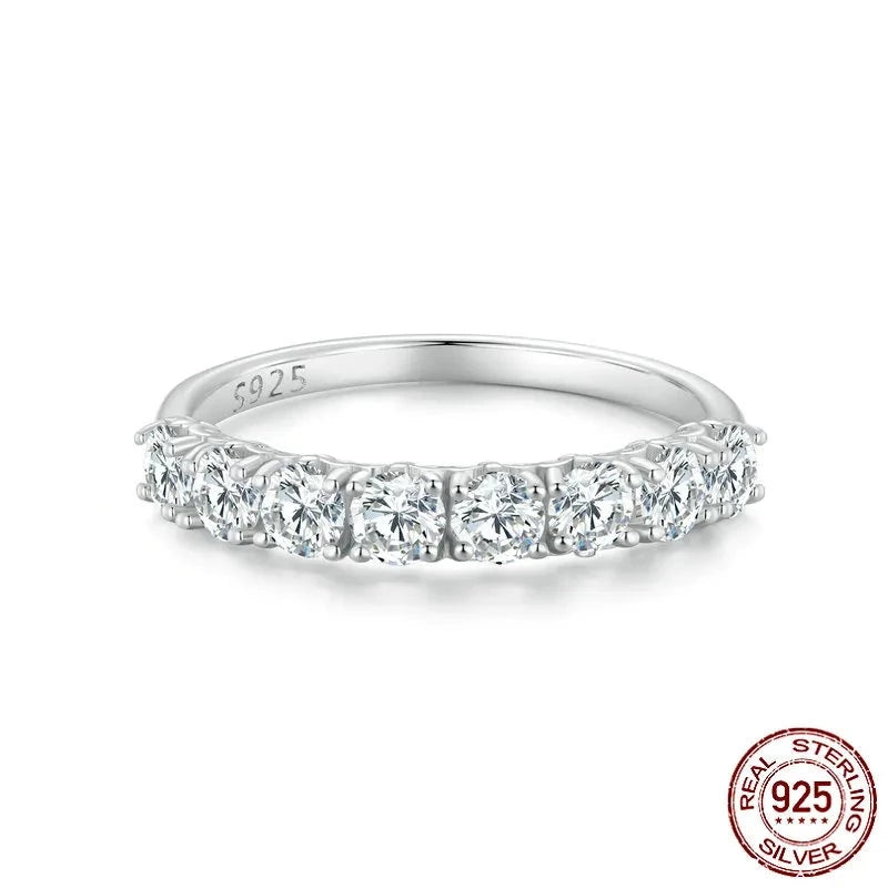 0.8CT 925 Sterling Silver Moissanite Ring