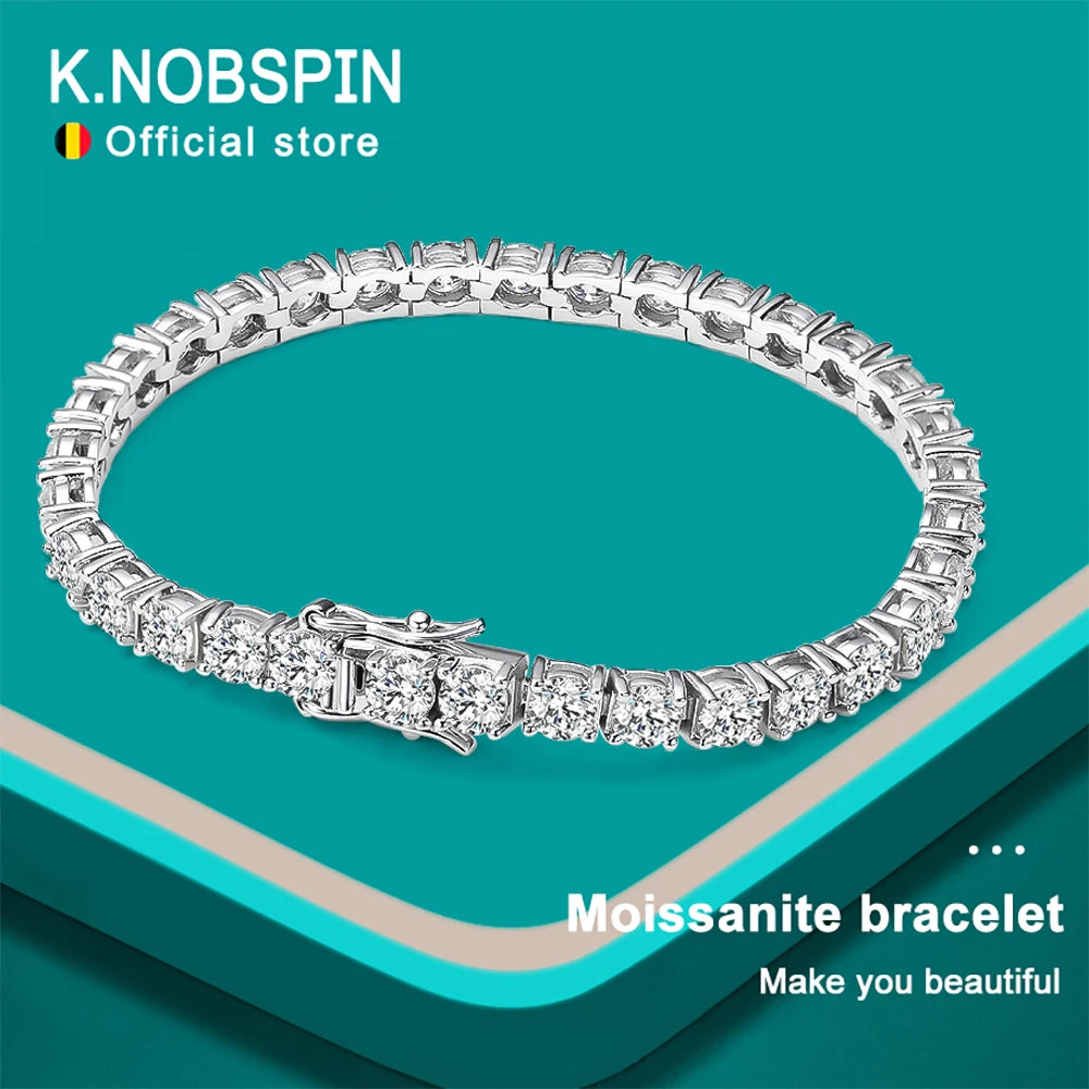 Multi Moissanite Diamonds Tennis Bracelet For Women