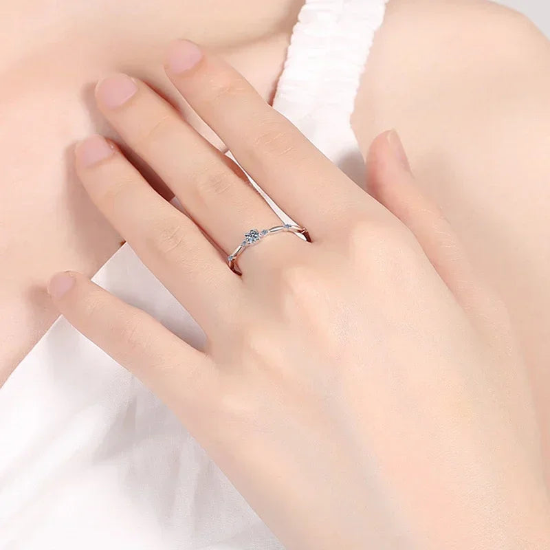 D Color Moissanite Diamond Ring for Women
