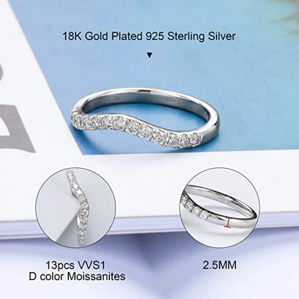 0.39ct Moissanite Diamond 925 Sterling Silver Ring