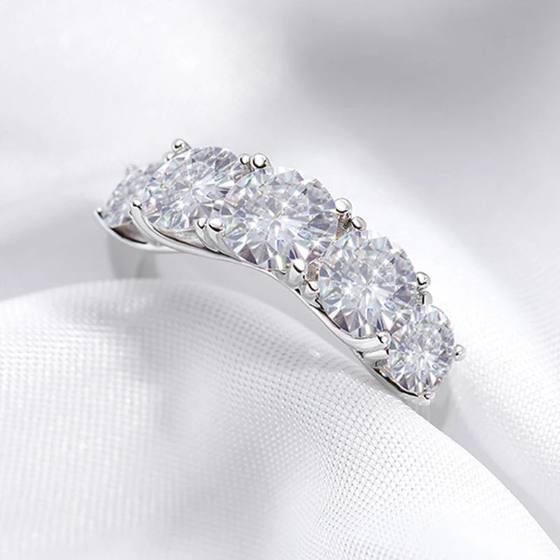 5 Sparkling Moissanite Diamond Ring For Women