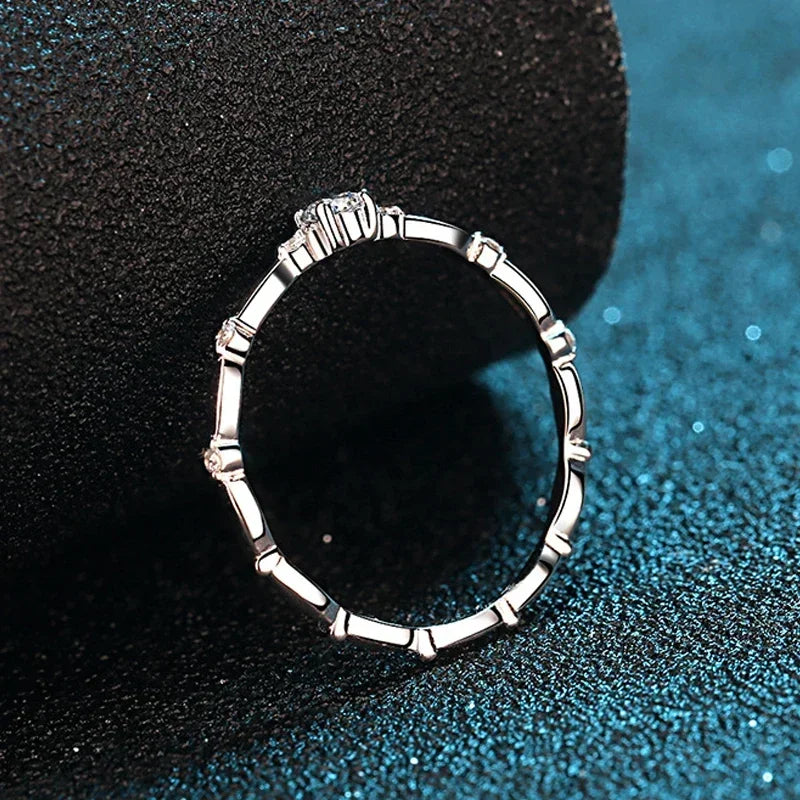 D Color Moissanite Diamond Ring for Women
