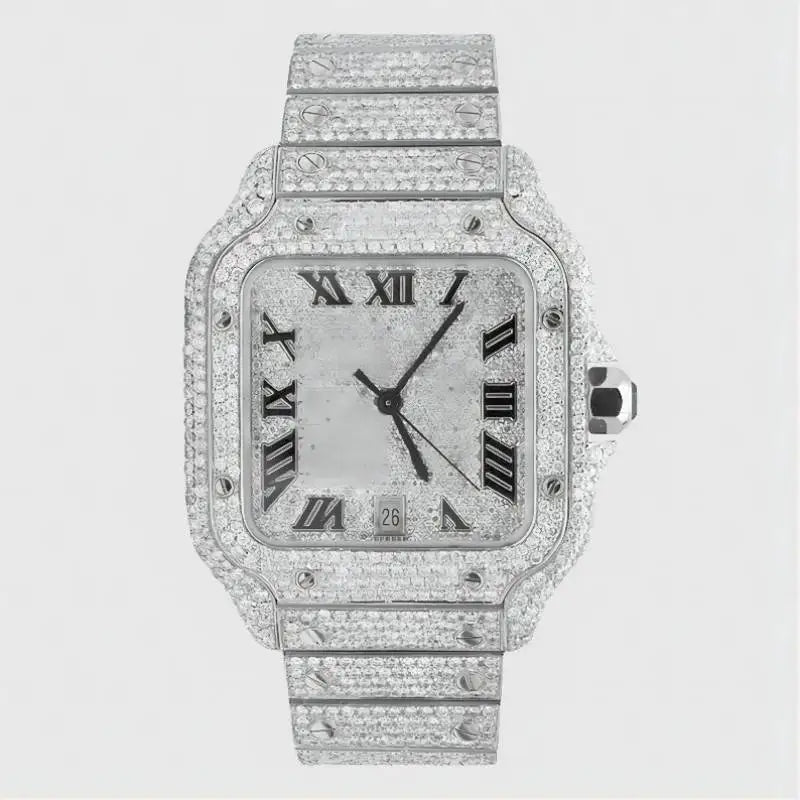 Luxury Moissanite Iced Out Hip Hop Diamond Watch