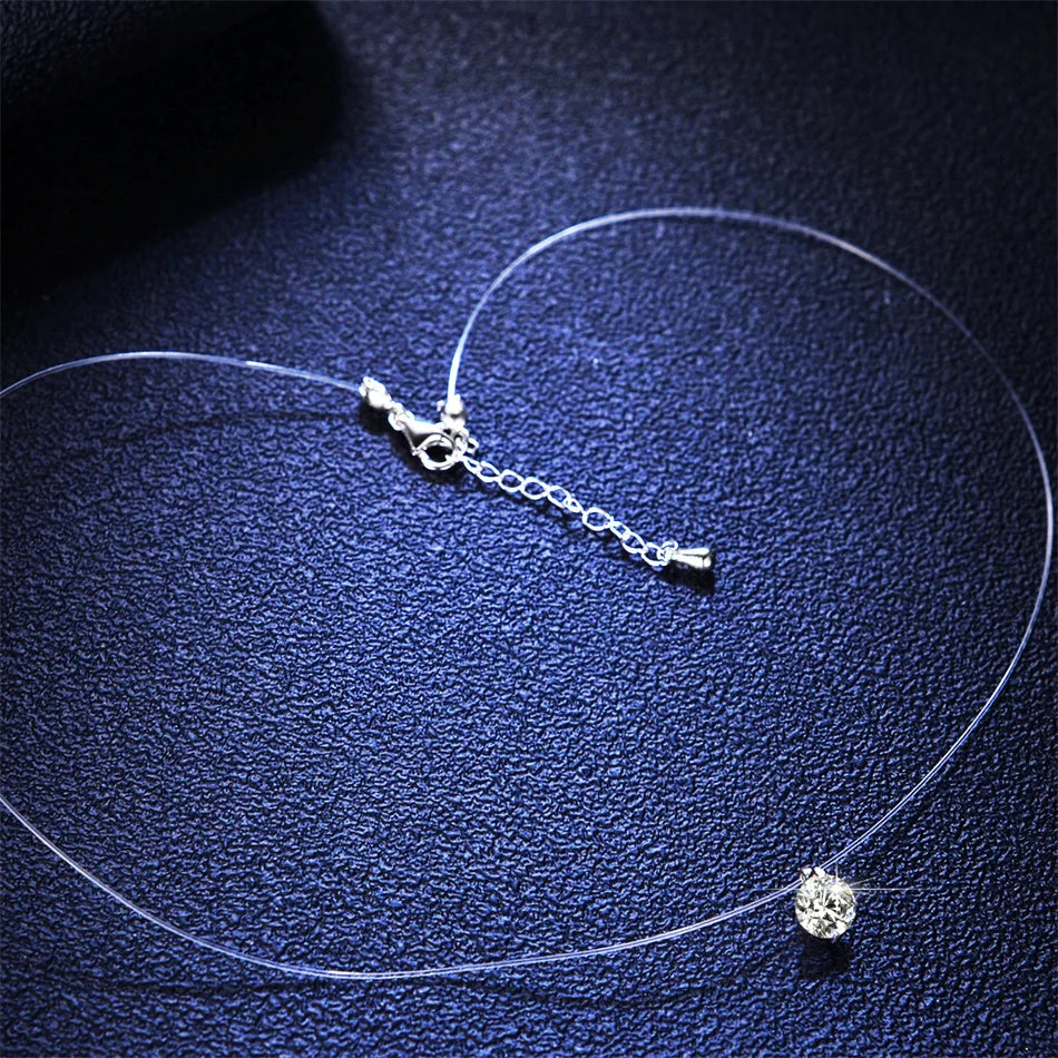 Elegant Moissanite Diamond S925 Sterling Silver Pendant Necklace